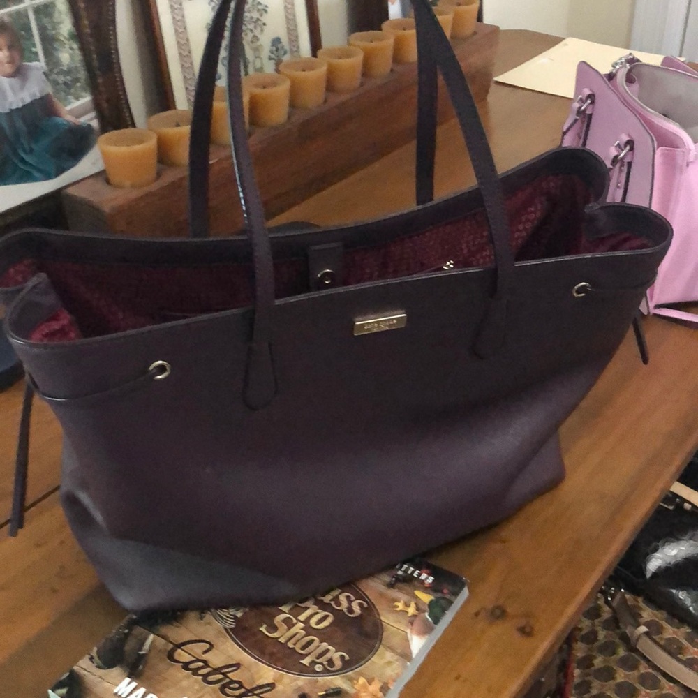 Large purple kate spade tote bag!
